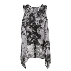 Women's Black and Gray Sleeveless Top